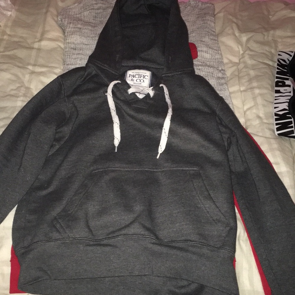 Lace up hoodie